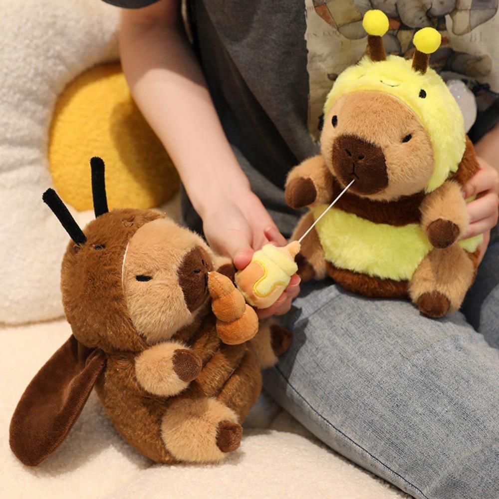 Fluffy Capybara Plush Toy Cockroach Capybara Stuffed Doll  Friends Holiday Present