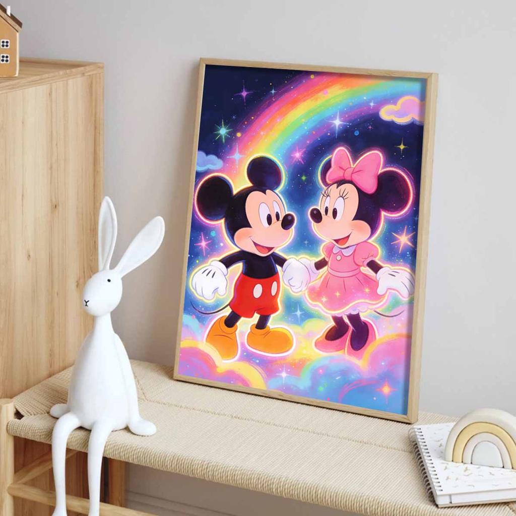 Disney Diamonds Full Diamond Art Painting Kit Mickey Minnie Rainbow Stars Diamond Painting Home Decor