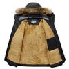 Men's 7176 Winter Cotton Jacket, Plus Velvet Thick, Mid-length, Large Size