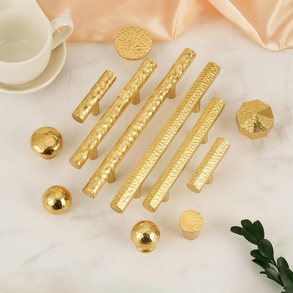 Modern Solid Brass Pull Handle Factory Furniture Door Hardware Decorative Cabinets for Kitchen & Bedroom Dresser Usage