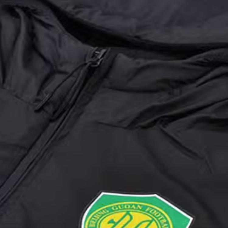 Nike Comfortable Zipper Hoodie Beijing Guoan Cotton Jacket Men Jackets Black CJ5298-010