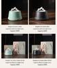 Chinese-Style Ceramic Tea Caddy: Small Mountain Viewing Sealed Jar with Moisture-Proof Packaging for Red and Green Pu'er Tea