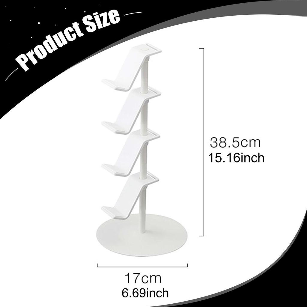 4-stöckiger Gamecontroller-Ständer Desktop Stabile Basis Aufbewahrungsregal Headset-Halter Display
