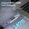 240W USB C Magnetic Adapter Type C To USB C OTG Connector Digital Display Data Adapter 80Gbps 16K 5A For Macbook Pro Air Samsung 3
