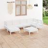Salon de jardin 7 pcs Bois de pin massif