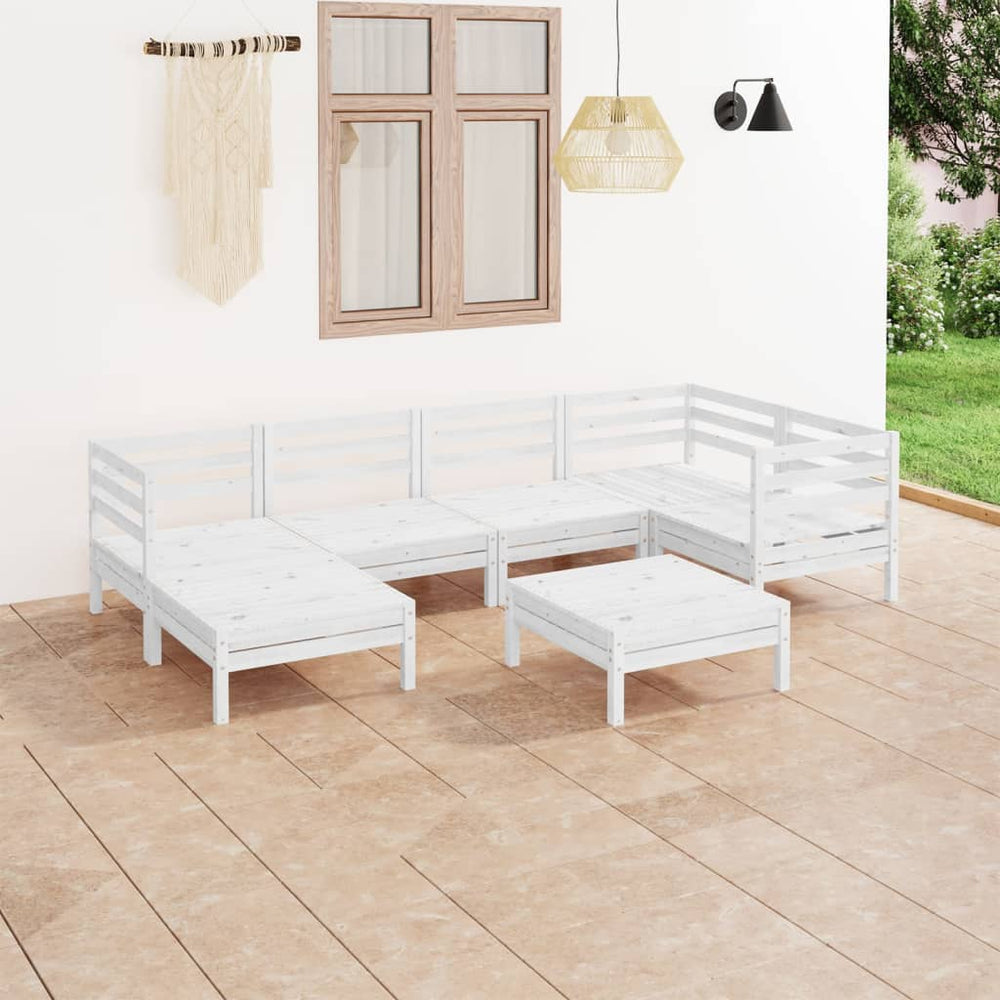 Salon de jardin 7 pcs Bois de pin massif