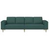 Living Room Sofa Dark Green 250 x 77 x 76 cm Polyester