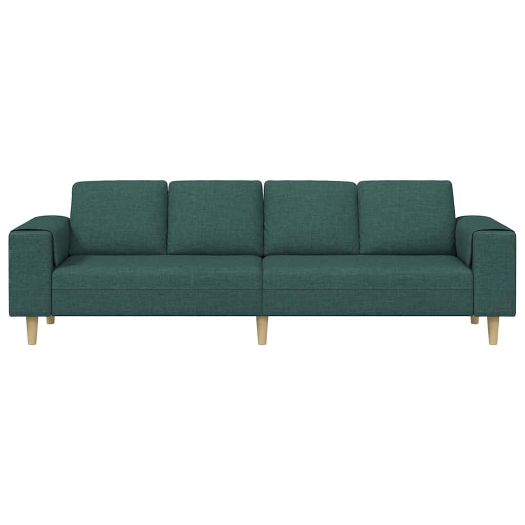Living Room Sofa Dark Green 250 x 77 x 76 cm Polyester