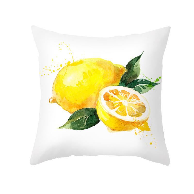 Nordic Ins Pillow Cover Summer Yellow Lemon Print Pillow Cover Sofa Cushion Cover Home