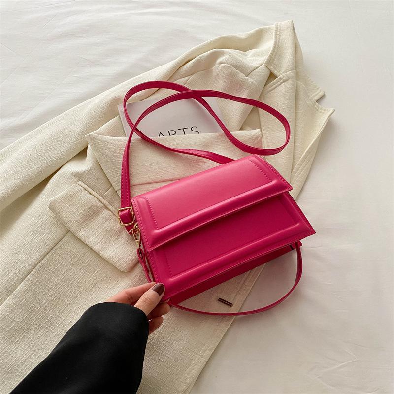 

Популярная в этом году корейская версия женской сумки через плечо 2025 весна и лето новая универсальная ins сумка-мессенджер маленькая квадратная сумка женская роза розовый