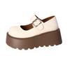 Platform Mary Jane Women's Shoes 2025 New Summer Fashion Single Shoes One-word Buckle with Muffin Sole Women's Shoes
