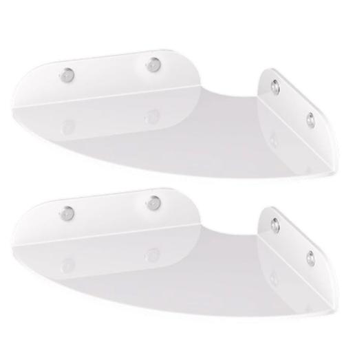 Clear Acrylic Corner Floating Shelves Set of 2 for Wall Storage SpaceSaving Transparent Display Shelves 9 5x9 5 Inches