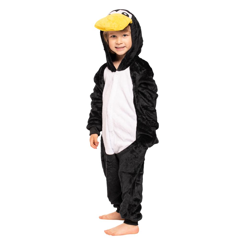 Piżama dla dzieci dziecięca kigurumi onesie kostium pingwin czarny 105-115