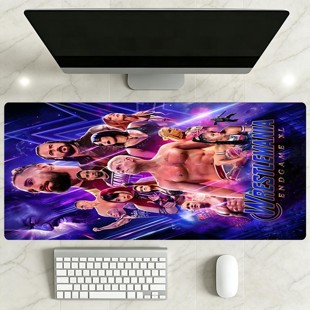 Wrestlemania Large Mouse Pad Keyboard Mat Desktop Mouse Pad Non-Slip Rubber Base Office Desk Accessory