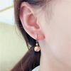 Purple Gold Candy Ball Earrings Women'S Fashion Temperament Foreign Gas Plated Rose Gold Earrings