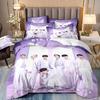BTS Men's group Bedding Music Band All Season Twin Bedding Set 3 Piece Comforter Bed Duvet Cover Double King Bedding Set