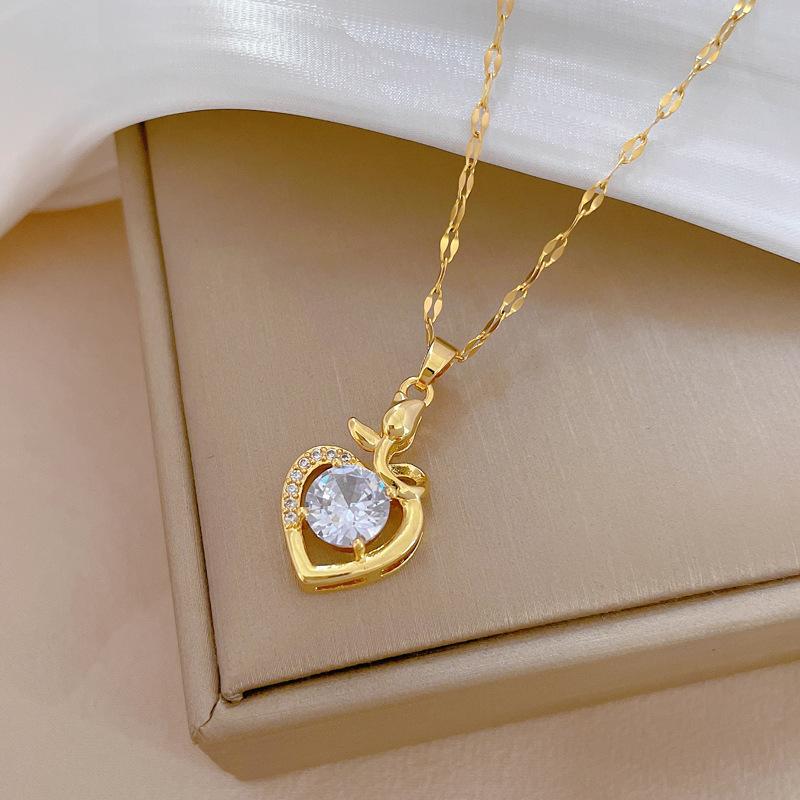Love Rose Luxury Temperament Full Zirconium Necklace Women'S Fashion Trend Collarbone Chain Manufacturer