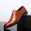 Fashion 2025 New Autumn Men's Business Formal Wear Shoes Fashion Casual Leather Lace-Up Dress Shoes Soft Bottom Flat Designer Shoes