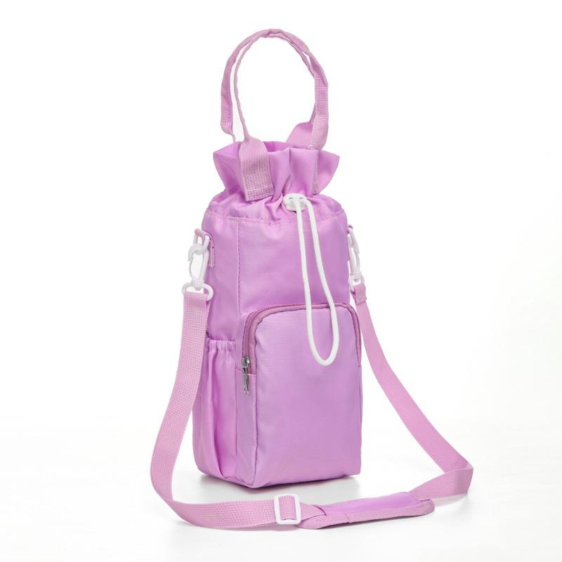 1pcs Insulated Water Bottle Sleeve Water Bottle Bag with Drawstring Portable Crossbody Water Bottle Storage Bag