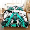 Vocaloid Beddengoed Set Eenpersoons Twin Volledig Queen King Size Bed Set Volwassene Kind Slaapkamer Dekbedovertrek Sets 3D Anime Hoeslakenset