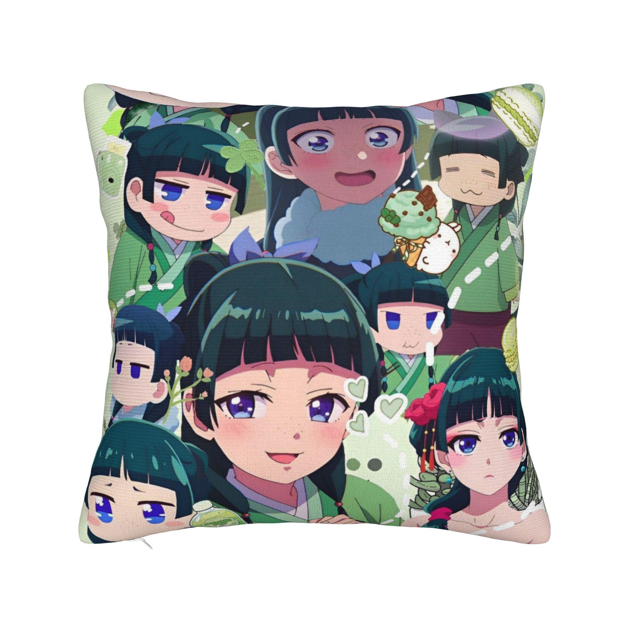 

The Apothecary Diaries Maomao Pillowcase Printed Cushion Cover Decorations Cartoon Anime Pillow Case Cover Home Drop Shipping 12x12Inch