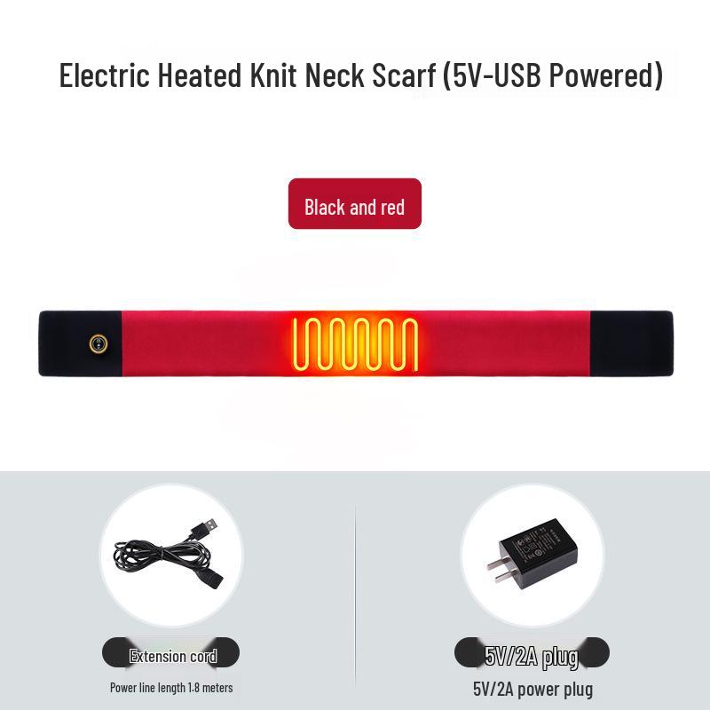 Smart Heated Scarf: Rechargeable Neck Warmer & Therapy Pad for Winter