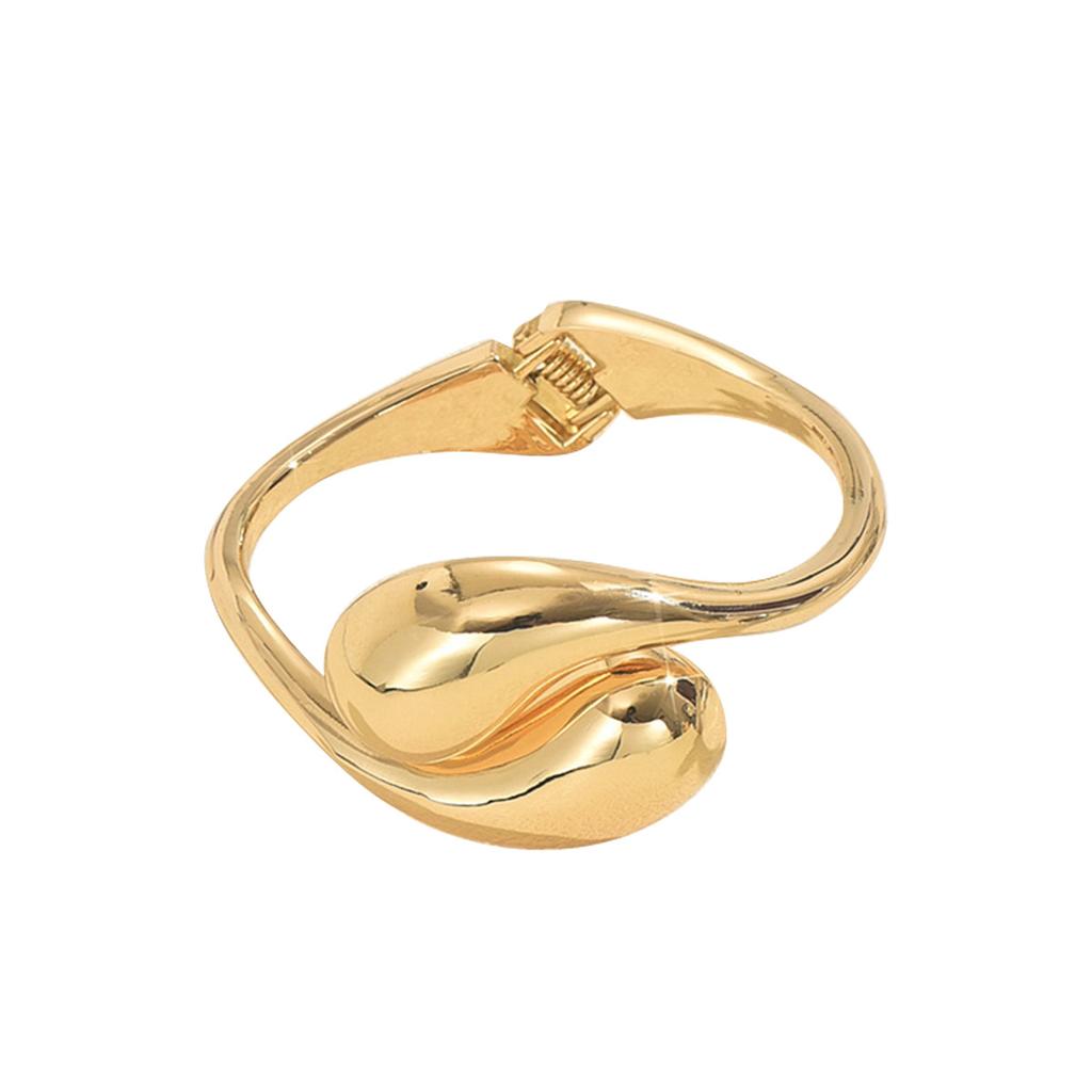 Trendy Cross-Border Gloss Geometric Open Bangle European Light Luxury Stackable Office Banquet Women Fashion Accessories