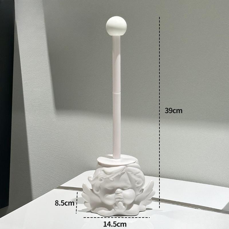 

Creative Angel Toilet Brush Minimalist Cute White Bathroom Cleaning Tool with Holder Toilet Bowl Brush Bathroom Accessories Gift