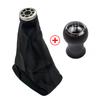 Black Gear Knob Gear Shift Knob Cover Replacement Part Plastic Material Leather Cover For Corolla E130 2000-07