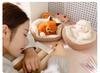 Calico Cat Lamb Nap Nest Plush Toy - Cute and Healing Desk Companion Doll