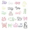 100pcs Paper Clips Colorful Cute Exquisite Mini Metal Paperclips for Party Invitation Cards