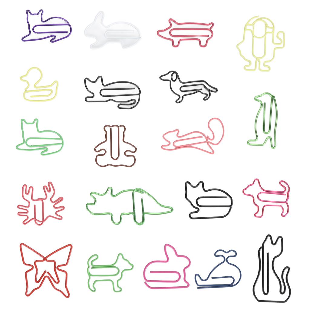 100pcs Paper Clips Colorful Cute Exquisite Mini Metal Paperclips for Party Invitation Cards