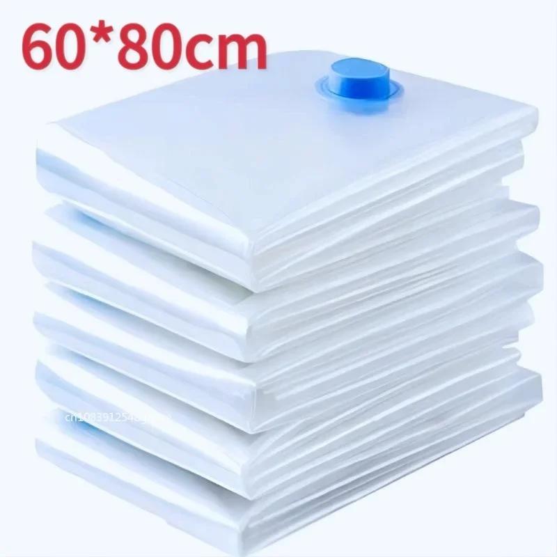 Vacuum Storage Bags Set with Hand Pump for Clothes Travel Organizer Large Capacity Plastic Compression Bags