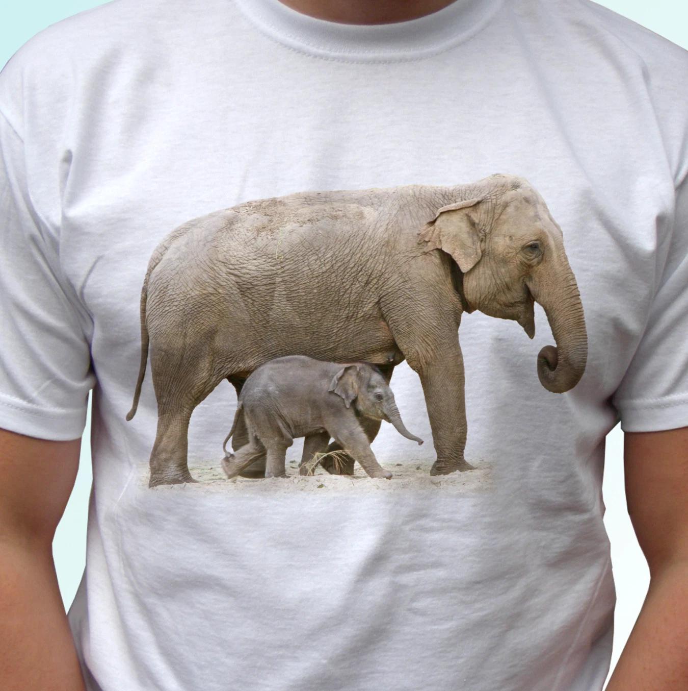 

Elephants white kids boys T-Shirt animal tee top design - s s kids baby 100