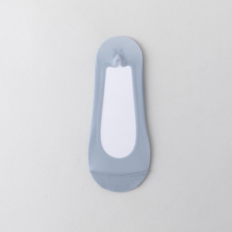 Ice Silk Boat Socks for Women's Summer, Thin Anti-slip and Non-slip-off, Cotton Sole, Summer Shallow Mouth Invisible Socks