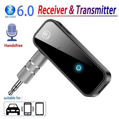 Bluetooth 6.0 Adapter 3.5mm AUX Jacks For Audio Music Receiver Transmitter Car Speakers Headset Tablet Laptop TV PC Speaker