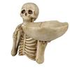 Halloween Skull Candy Bowl Scary Skeleton Key Fruit Snack Storage Tray Resin Punk Skull Decor for Home Tabletop Party Bar
