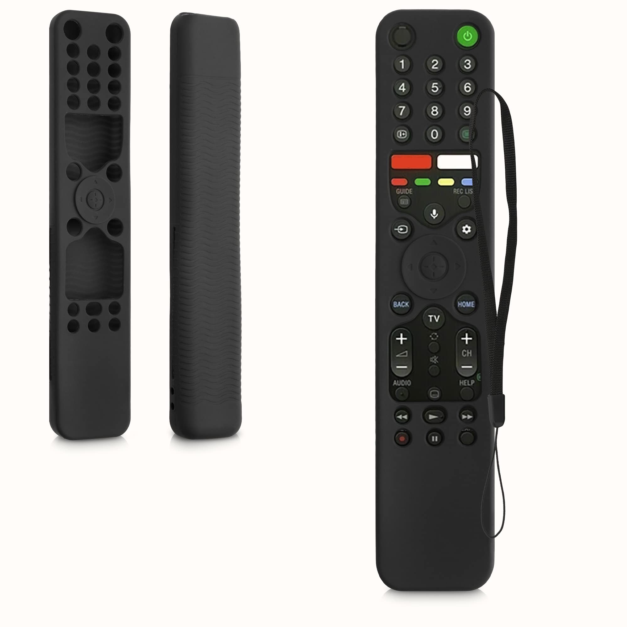 

Защитный чехол kwmobile, совместимый с Sony RMF TX600C 600P 600U 600E 500U 500E, задняя крышка пульта дистанционного управления, мягкий силиконовый черный цвет - чёрный