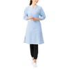Nursery Long-Length Protective Clothing, Smooth Touch Apron, Wrinkle-Resistant, Women's, Size M, Spring Pink, 9262202A
