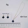 Four-leaf Clover Jewelry Set for Women Simple Lucky Flower Necklace and Earrings Set