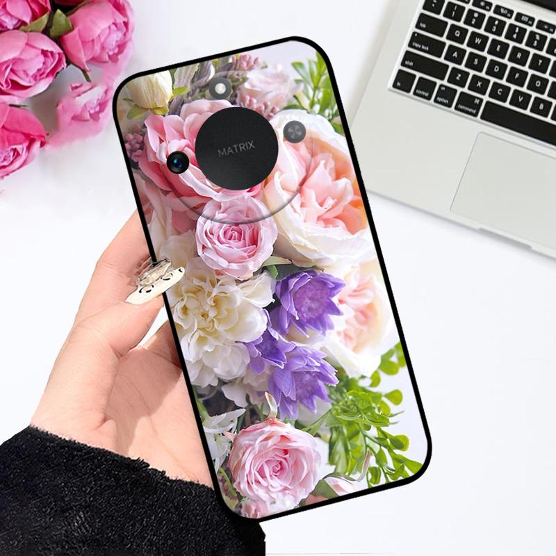 Case For Honor X9c Smart 5G Soft Silicone TPU Phone Cover For Huawei Honor X60 Protective Fundas Bumper Cartoon Color Painted