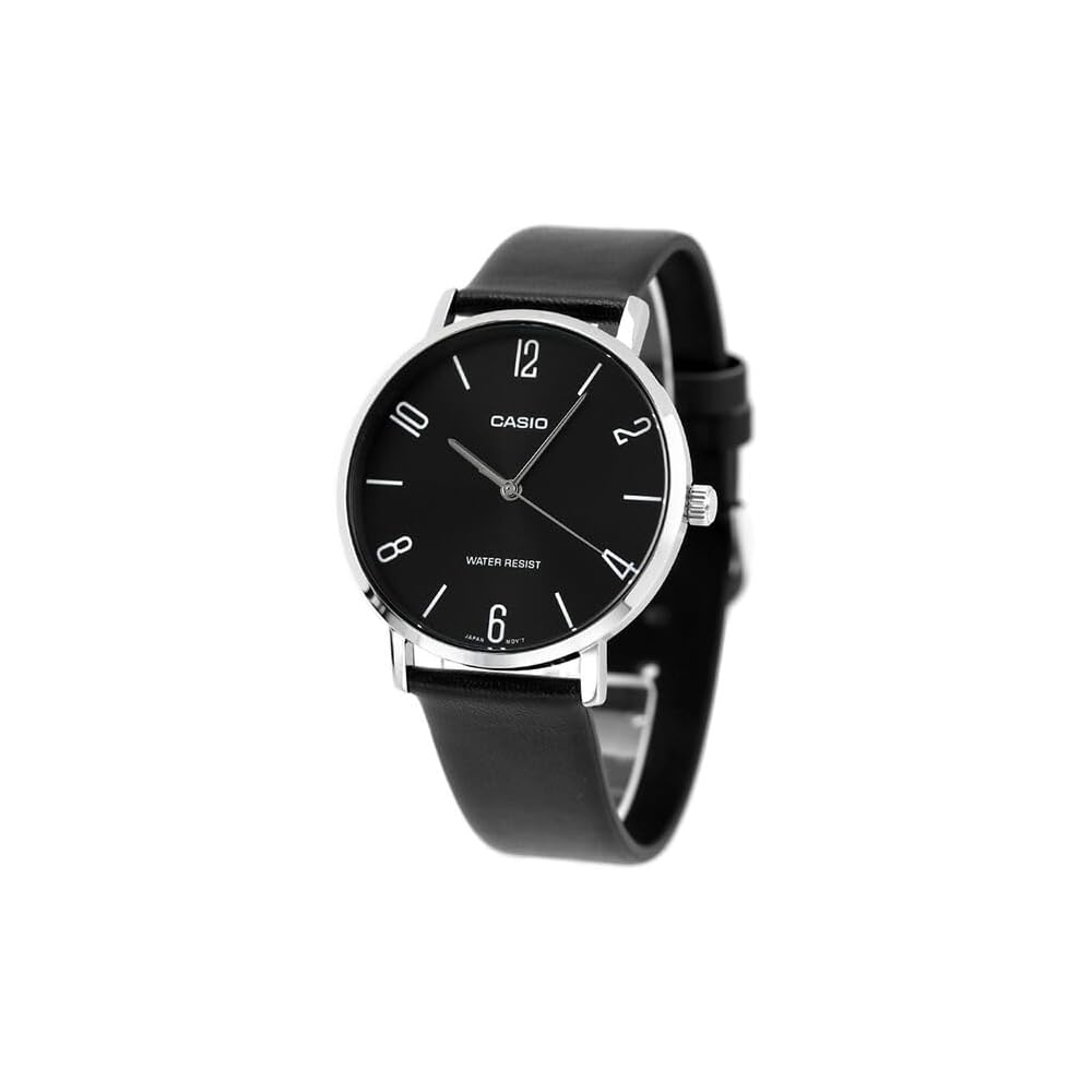 Casio Cheap Casio Standard Quartz Men s Watch MTP-VT01L-1B2 Leather Band Water Resistant