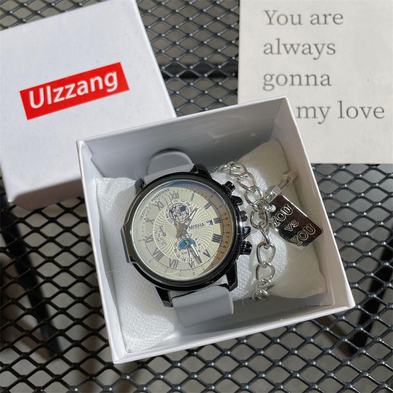 Montre personnalisée premium sense cool pour hommes et femmes, tendance, pour étudiants du premier cycle du secondaire, niche décontractée