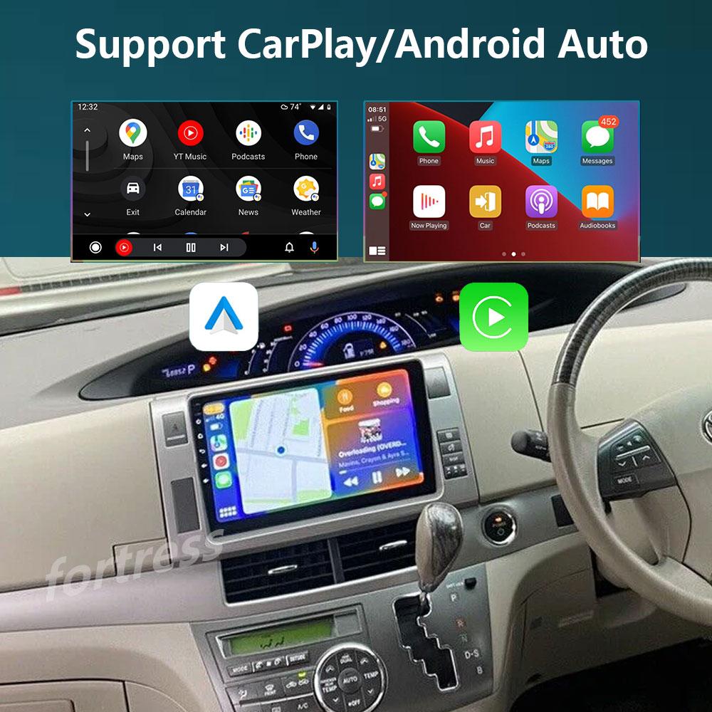 Android 14 Carplay WIFI+4G Car Radio For Toyota Previa 3 III XR50 Estima 2006-2019 Multimedia Player GPS 2din Head Unit Stereo