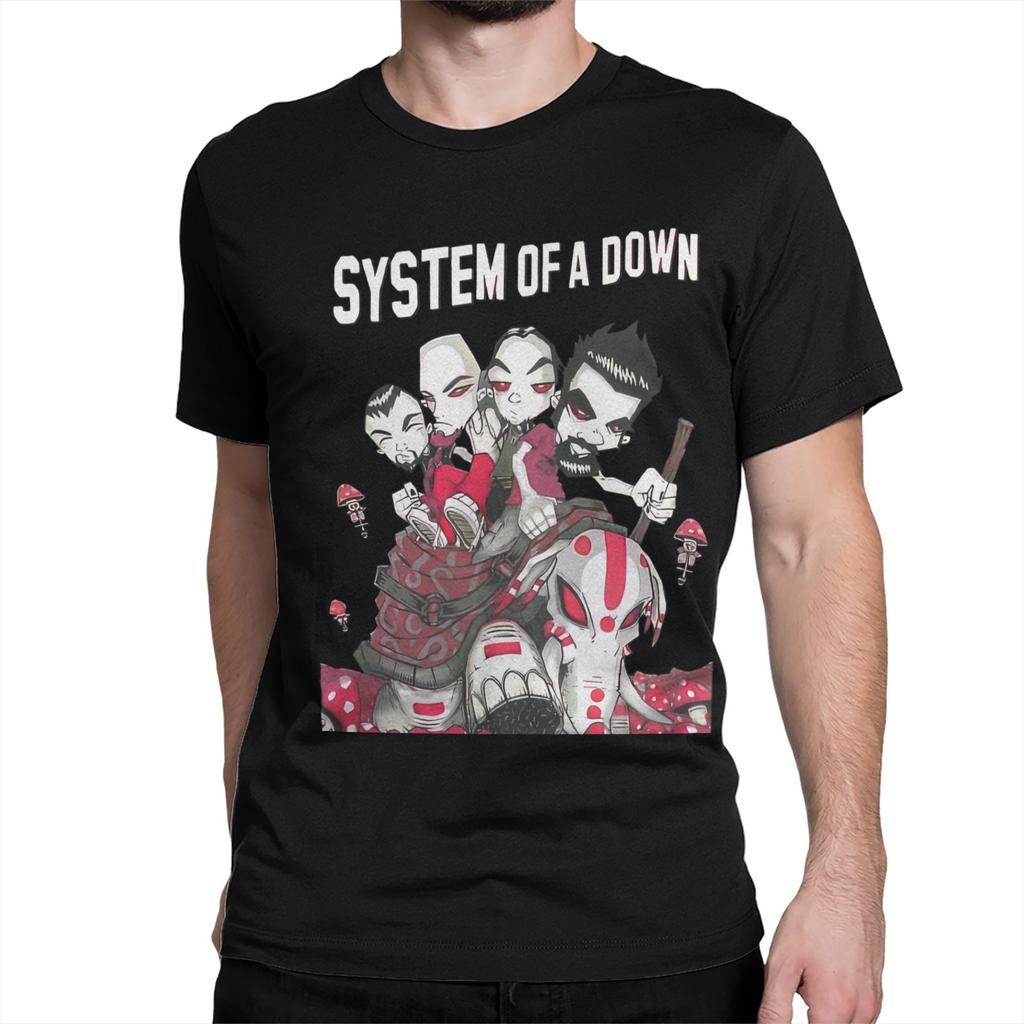 Toxicity Album System of a Downs Band Men Women T Shirts Tee Shirt Short Sleeve Crew Neck T-Shirt Pure Cotton Summer Clothes
