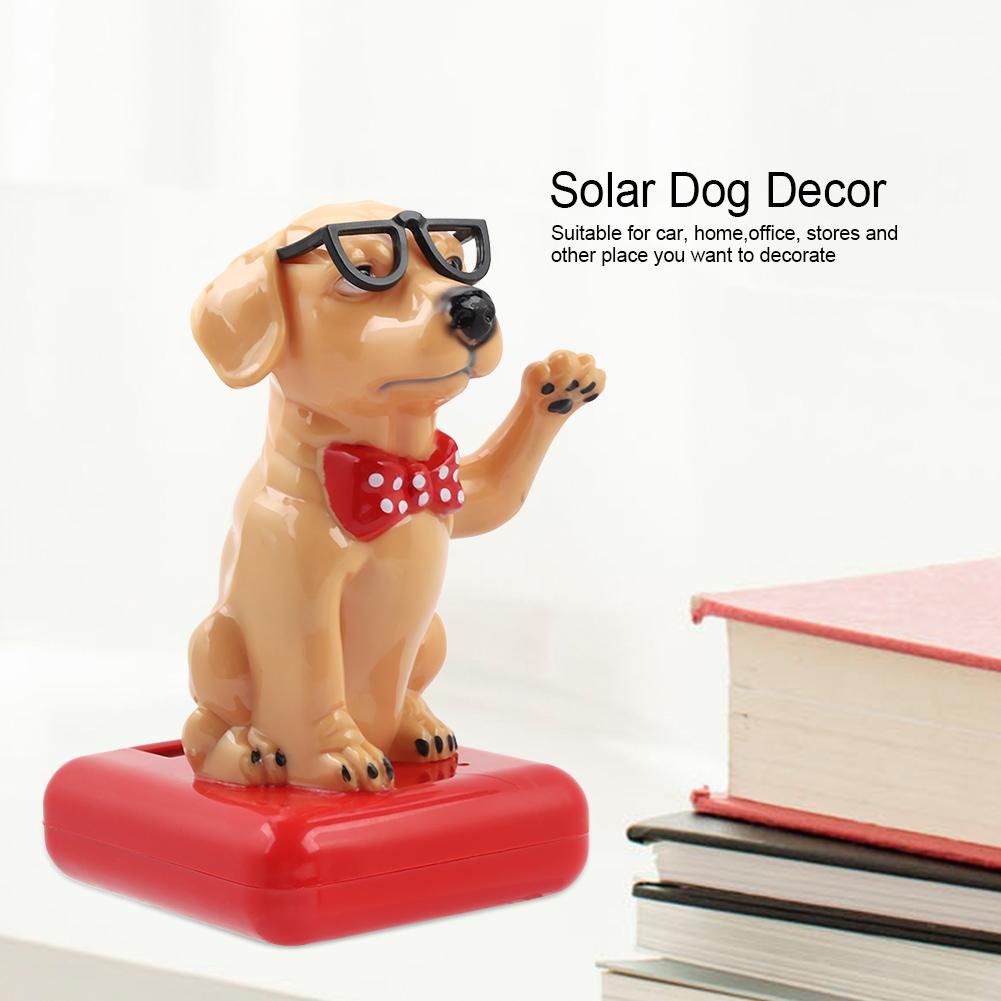 Accessoires de voiture Ornement de voiture à énergie solaire Chien à bascule à énergie solaire Adorable Décoration d'intérieur Accessoires de voiture Ornement de table