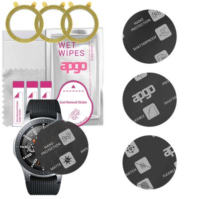 3x APGO MATTE hybridní ochranné sklo pro Samsung Galaxy Watch 46MM, náhrada tvrzeného skla, nepraská