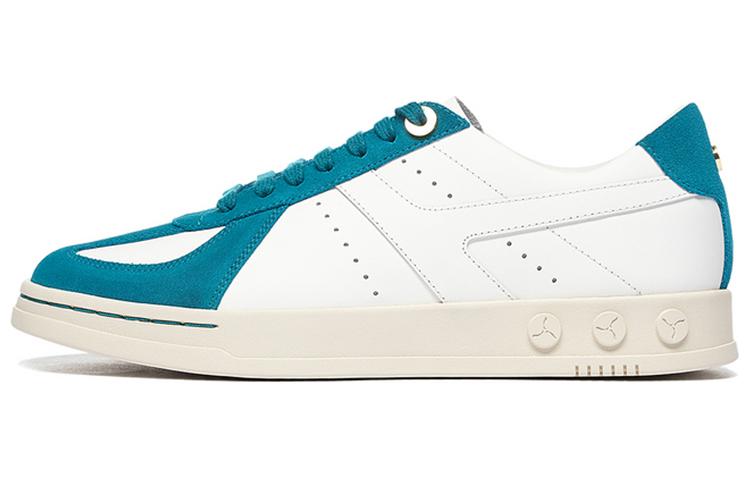 LI NING 1990 Zhengrong Slip Resistant Abrasion Resistant Low top Skateboard Shoes Women s Ecru Turquoise ALHS028-5 37