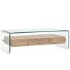 Coffee Table Clair 98x45x31 Cm Tempered Glass