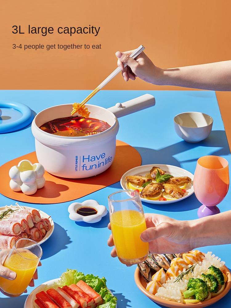 220V 3L elektrisk stekepanne Husholdnings Hot Pot Multikoker Hjem Non-stick elektrisk riskoker